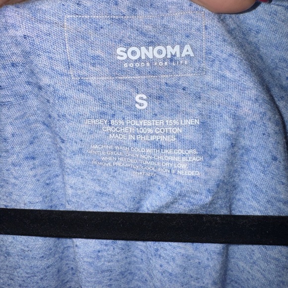 Sonoma Goods for Life blouse features lace crochet details on the shoulders 🍀 - Picture 2 of 4